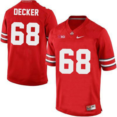 Ohio State Buckeyes Men's Taylor Decker #68 Red Authentic Nike College NCAA Stitched Football Jersey MQ19Q54AO